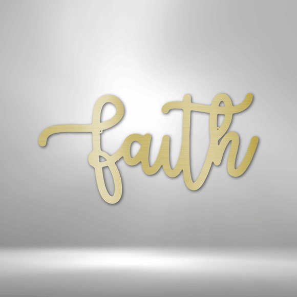 Scripture Sign Faith Script Steel Sign Laser Cut Powder Coated Home & Office Me
